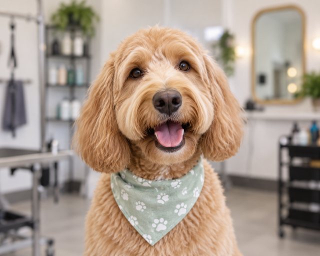 Biscuit, after her groom
